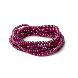 1.5-4mm Ruby Plain Rondelle Beads Lot of 3 Strands AA (ONLINE ORDER ONLY)