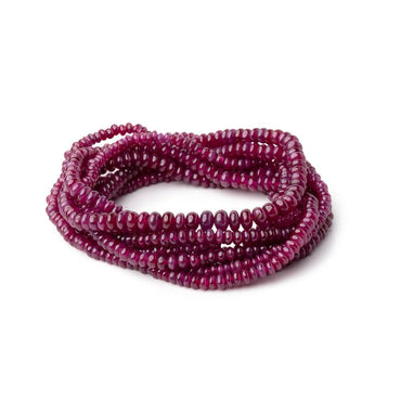 1.5-4mm Ruby Plain Rondelle Beads Lot of 3 Strands AA (ONLINE ORDER ONLY)