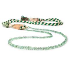 1.5-5.8mm Emerald Plain Rondelle Beads 19 inch 220 pieces AA (ONLINE ORDER ONLY)