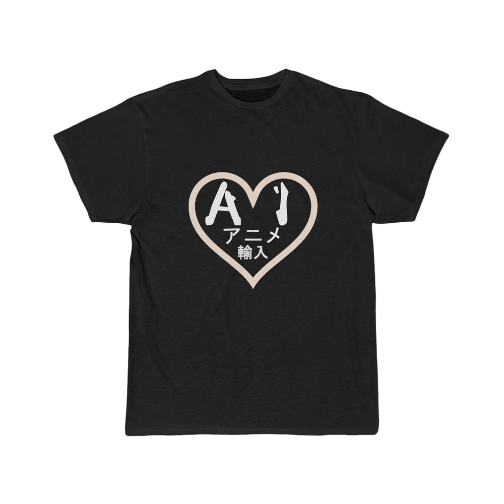 Anime Imports 2010 Smaller Heart B&W Logo Men's Short Sleeve Tee