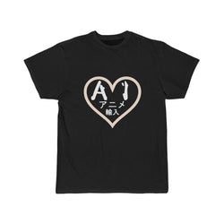 Anime Imports 2010 Smaller Heart B&W Logo Men's Short Sleeve Tee