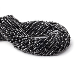 3mm Black Spinel Micro Faceted Rondelles 12.5 inch 130 Beads AAA (ONLINE ORDER ONLY)