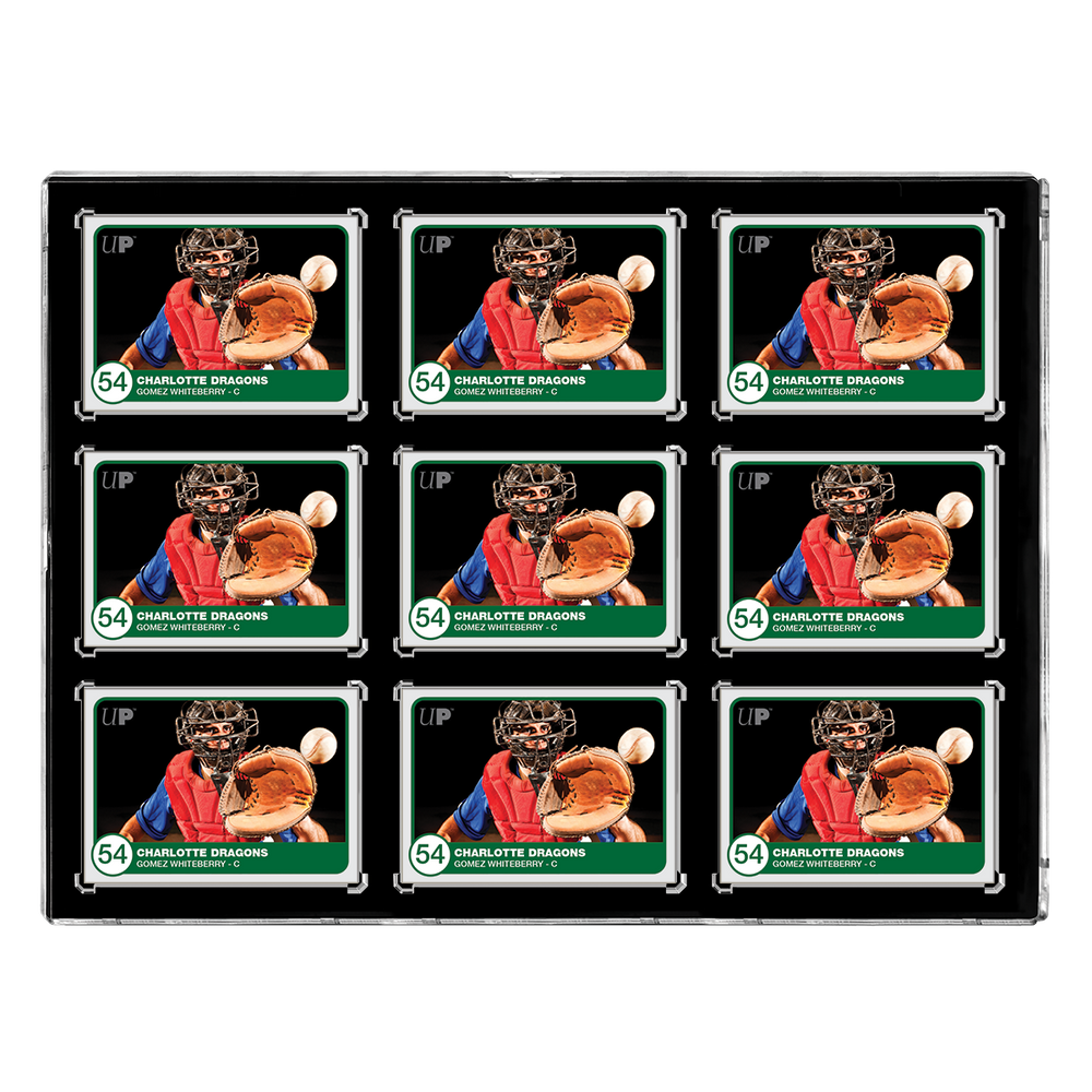 35PT 9-Card Black Border UV ONE-TOUCH® Magnetic Holder