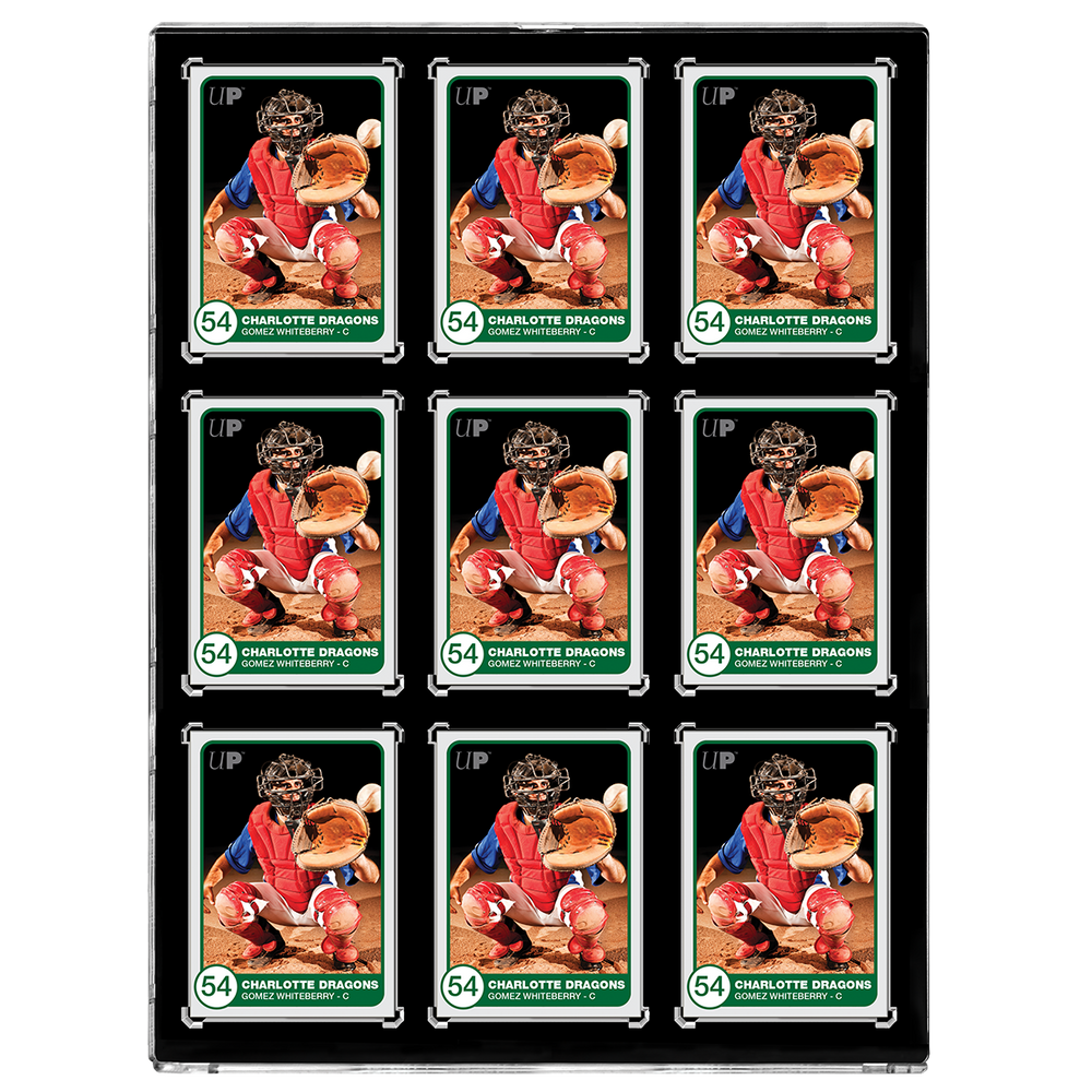 35PT 9-Card Black Border UV ONE-TOUCH® Magnetic Holder