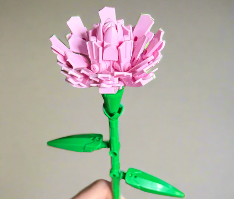 Carnation Flower Building Kit – Lego-Compatible Brick Set (ONLINE ORDER ONLY)