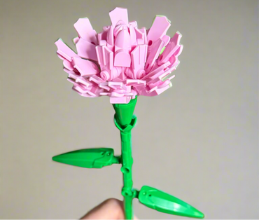 Carnation Flower Building Kit – Lego-Compatible Brick Set (ONLINE ORDER ONLY)