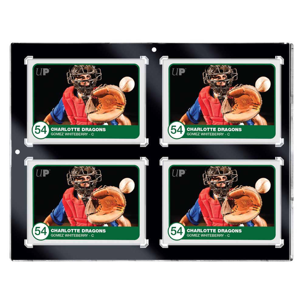 130PT 4-Card Black Border UV ONE-TOUCH® Magnetic Holder