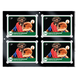 130PT 4-Card Black Border UV ONE-TOUCH® Magnetic Holder