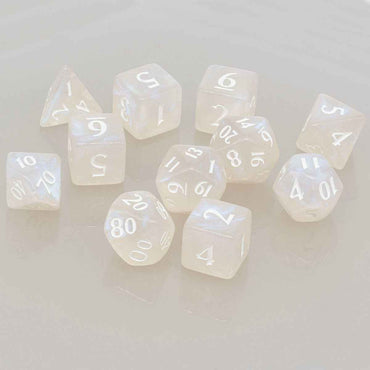 ECLIPSE® Acrylic RPG Dice Set (11ct) - Arctic White