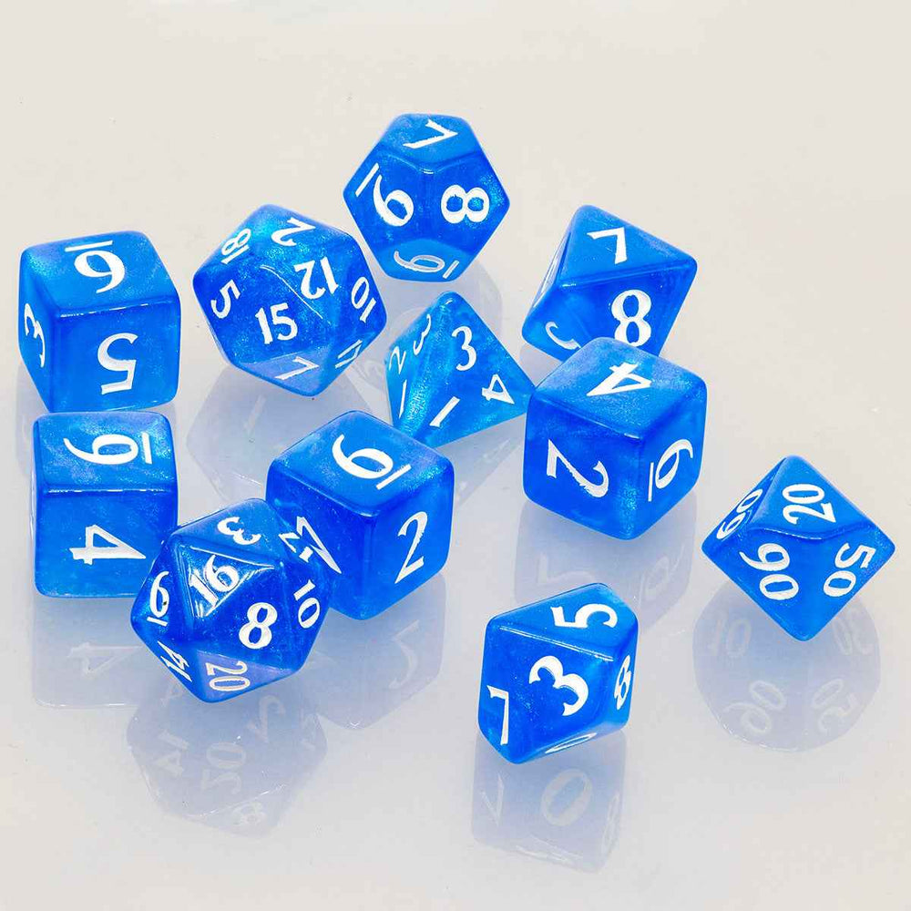 ECLIPSE® Acrylic RPG Dice Set (11ct) - Pacific Blue