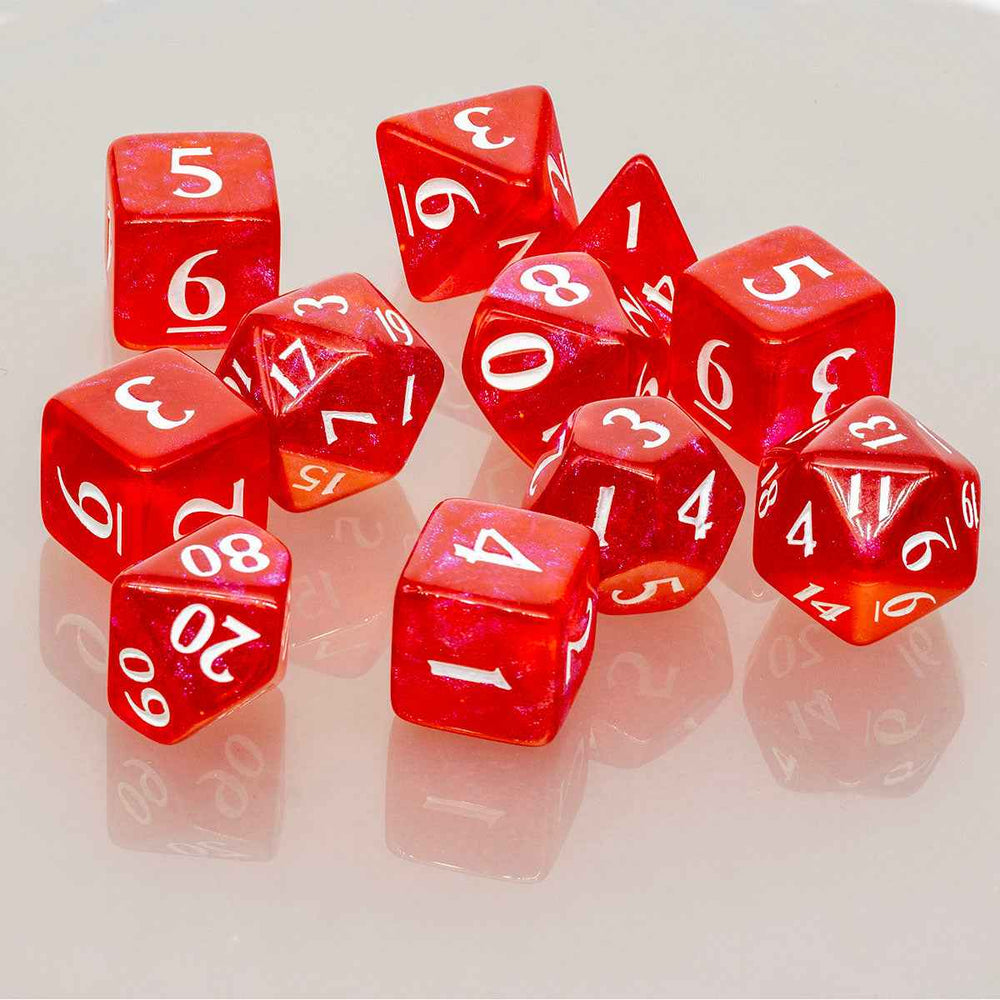 ECLIPSE® Acrylic RPG Dice Set (11ct) - Apple Red