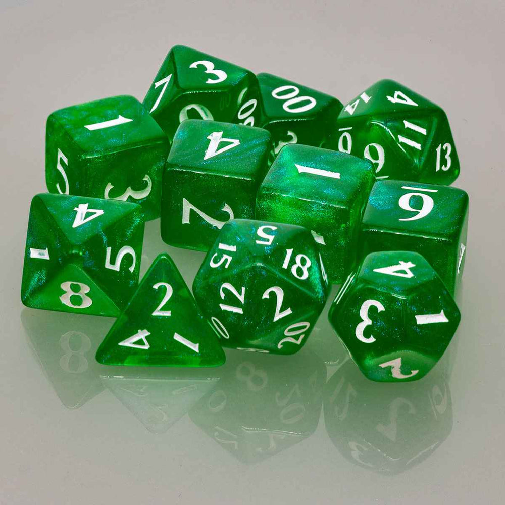 ECLIPSE® Acrylic RPG Dice Set (11ct) - Forest Green