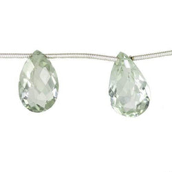 15.5x10-21.5x10mm Prasiolite pavilion faceted pears 6 inch 9 beads AAA (ONLINE ORDER ONLY)