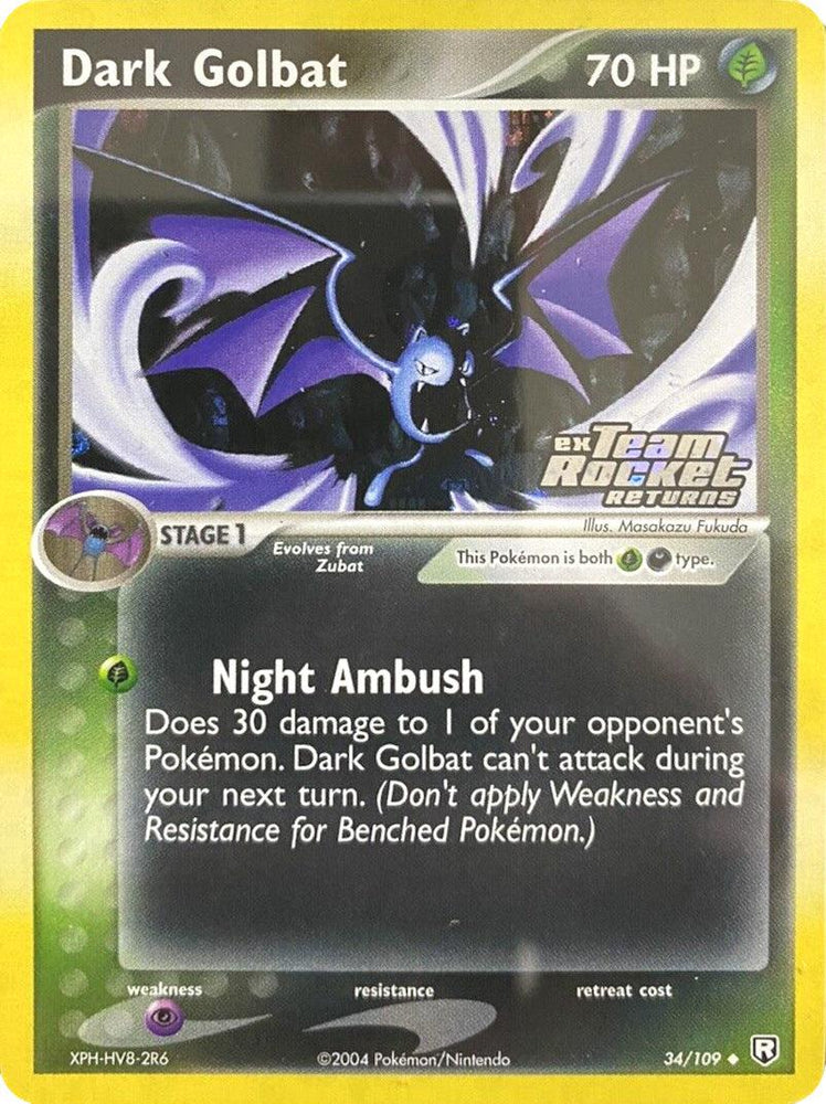 Dark Golbat (34/109) (Stamped) [EX: Team Rocket Returns] (Online Only)