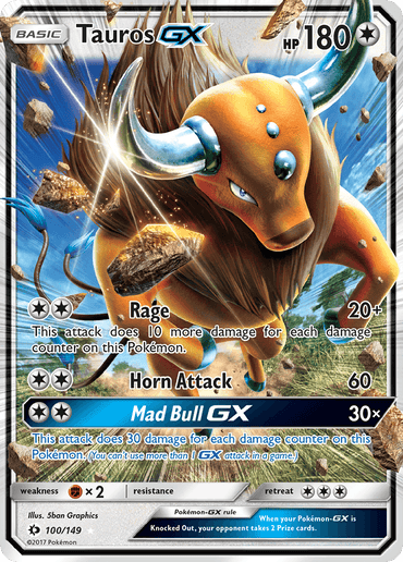 Tauros GX (100/149) [Sun & Moon: Base Set] (Online Only)