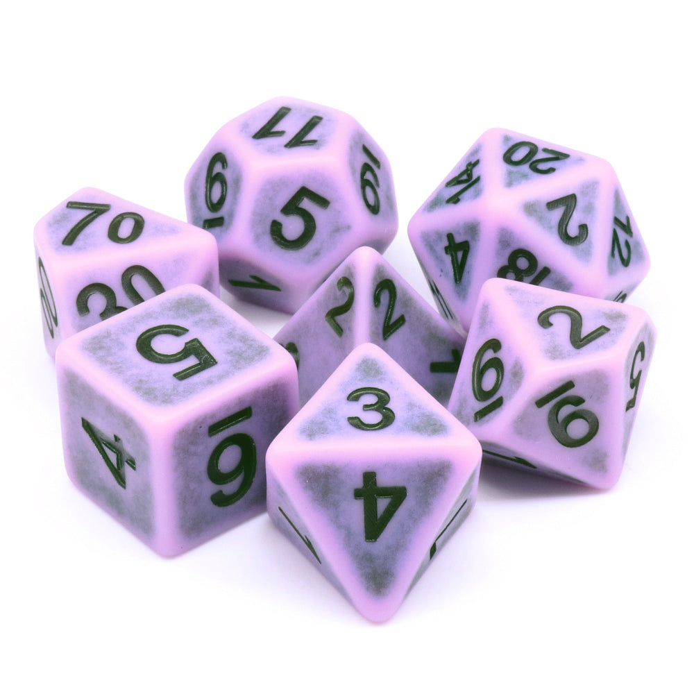 Swamp Fog Ancient 7-Dice Set Role Playing Dungeons and Dragons Dice (Purple) (Online Only)