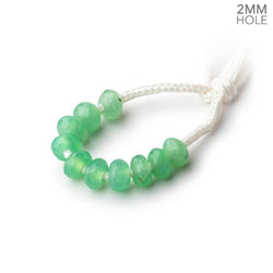 6mm Pale Chrysoprase 2mm Large Hole Faceted Rondelle Set of 10 Beads (ONLINE ORDER ONLY)