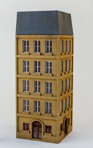 15mm European City Corner Building (Matboard) - 15MCSS115 (Online Order Only)