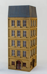 15mm European City Corner Building (Matboard) - 15MCSS115 (Online Order Only)