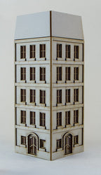15mm European City Corner Building (Matboard) - 15MCSS115 (Online Order Only)