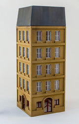 15mm European City Corner Building (Matboard) - 15MCSS115 (Online Order Only)