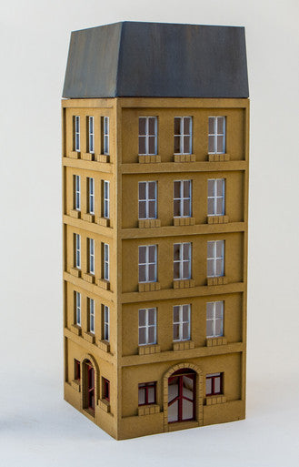 15mm European City Corner Building (Matboard) - 15MCSS115 (Online Order Only)