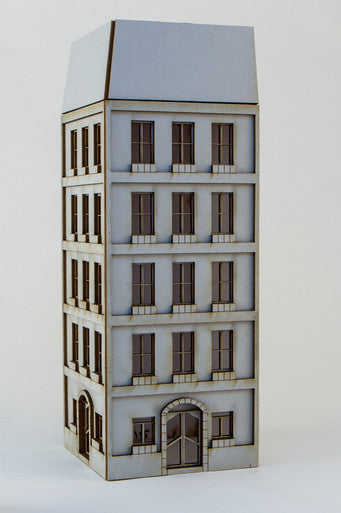 15mm European City Corner Building (Matboard) - 15MCSS115 (Online Order Only)