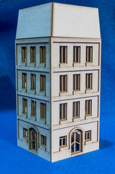 15mm European City Corner Building (Matboard) - 15MCSS124 (Online Order Only)