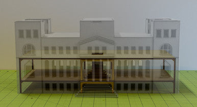 15mm WWII Government Building - Floor and Stairs Kit - 15MMDF350-4 (Online Order Only)