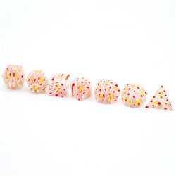 Flower Glass DND Dice Red Limited Edition in Wood Box (Online Only)