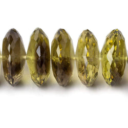 14-17mm BiColor Quartz German Faceted Rondelles 16 inch 49 beads AAA (ONLINE ORDER ONLY)