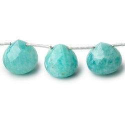 15mm Amazonite Faceted Candy Kiss Beads 7 inch 11 pieces (ONLINE ORDER ONLY)