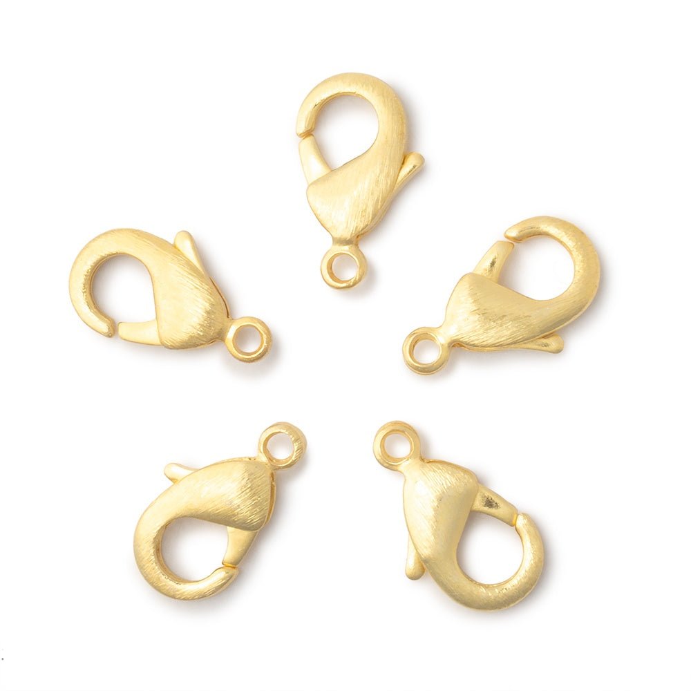 15mm Brushed Lobster Clasp Set of 5 Pieces (ONLINE ORDER ONLY)