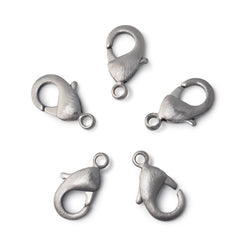 15mm Brushed Lobster Clasp Set of 5 Pieces (ONLINE ORDER ONLY)