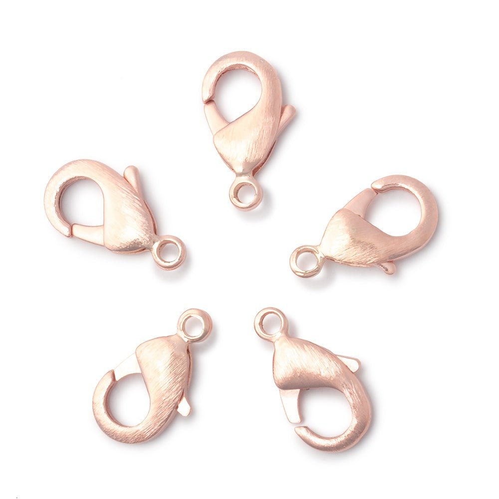 15mm Brushed Lobster Clasp Set of 5 Pieces (ONLINE ORDER ONLY)