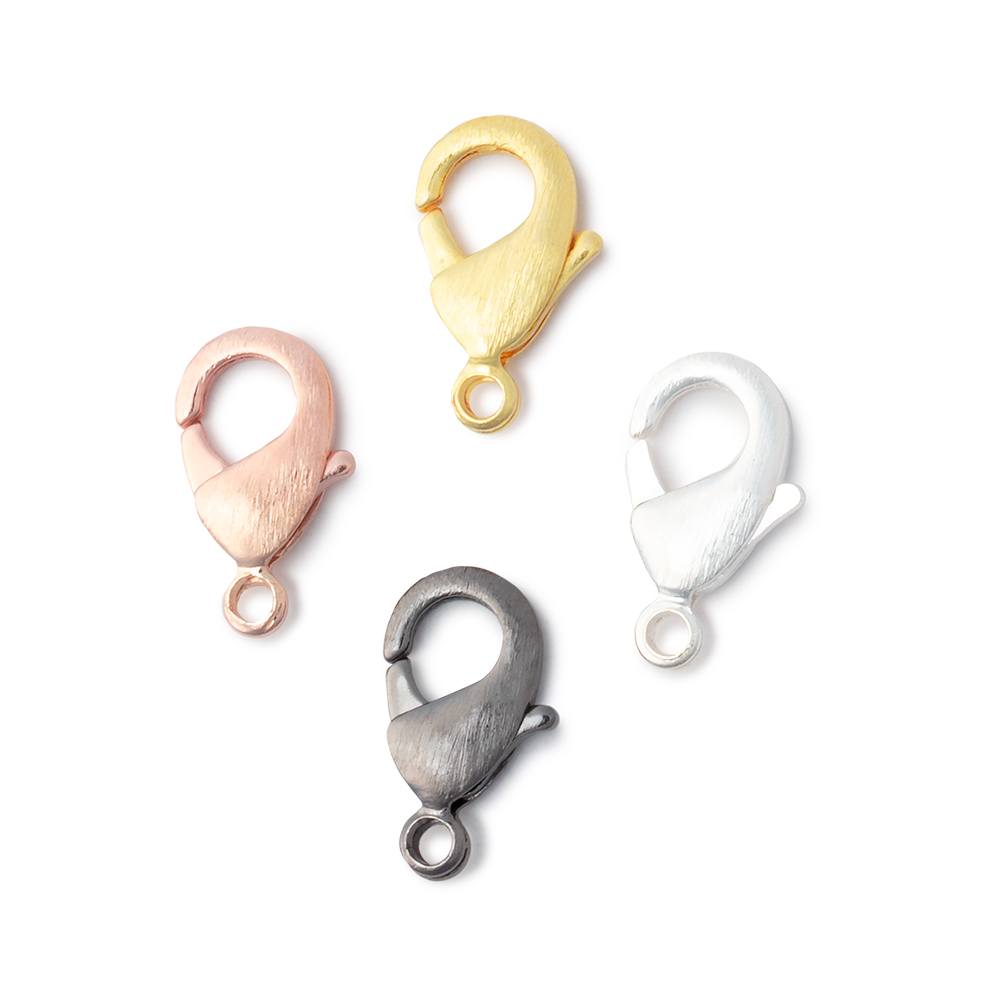 15mm Brushed Lobster Clasp Set of 5 Pieces (ONLINE ORDER ONLY)