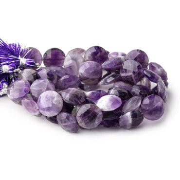 15mm Cape Amethyst Faceted Coin Beads 8 inch 13 pieces (ONLINE ORDER ONLY)