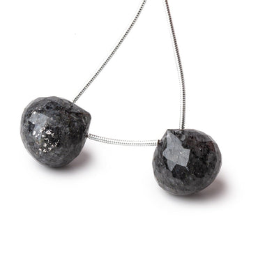 15mm Celestial Quartz Faceted Candy Kiss Focal Beads Set of 2 pieces (ONLINE ORDER ONLY)