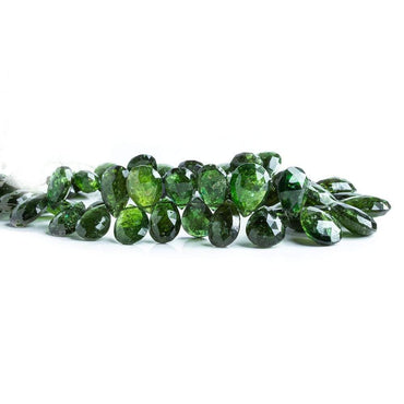 9x7-15x9mm Chrome Green Tourmaline Faceted Pear Beads 7 inch 52 beads (ONLINE ORDER ONLY)