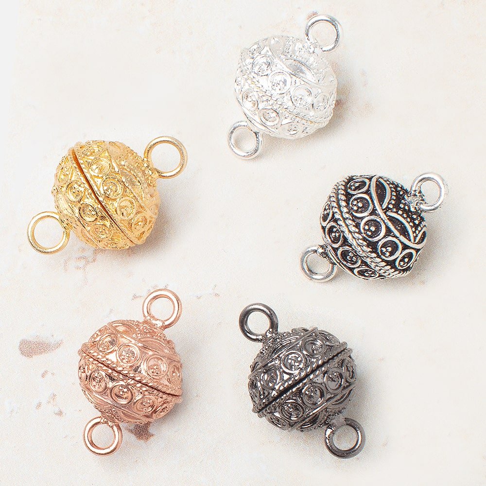 15mm Circle Design Magnetic Clasp 1 piece (ONLINE ORDER ONLY)