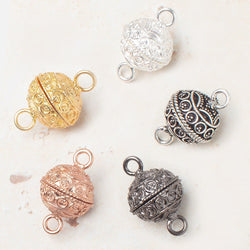 15mm Circle Design Magnetic Clasp 1 piece (ONLINE ORDER ONLY)