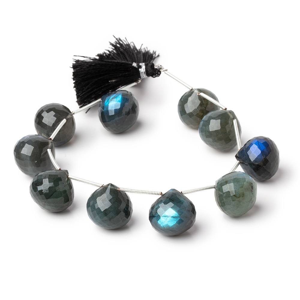 15mm Labradorite Faceted Candy Kiss Beads 7 inch 10 pieces AA (ONLINE ORDER ONLY)