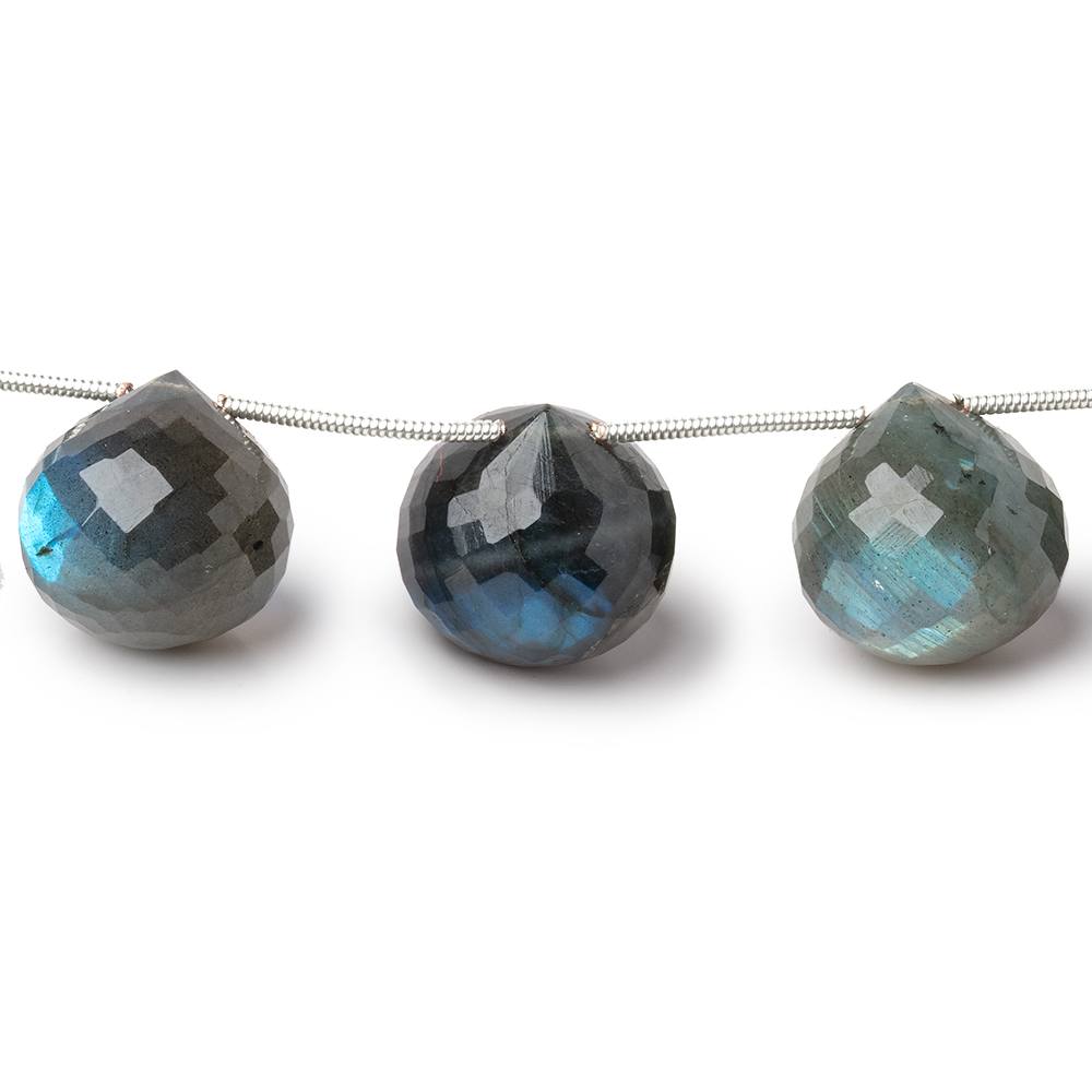 15mm Labradorite Faceted Candy Kiss Beads 7 inch 10 pieces AA (ONLINE ORDER ONLY)
