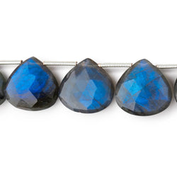 15mm Labradorite Faceted Heart Beads 6 inch 10 pieces (ONLINE ORDER ONLY)