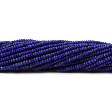 1.5mm Lapis Lazuli micro-plain rondelle beads 14.5 inches AA Grade (ONLINE ORDER ONLY)
