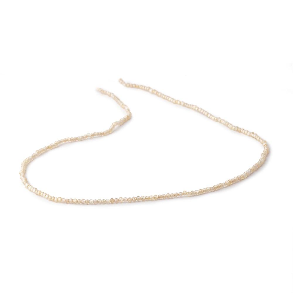 1.5mm Light Champagne Zircon Micro Faceted Rondelles 12.5 inch 233 beads AA (ONLINE ORDER ONLY)