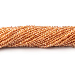 1.5mm Mandarin Garnet Micro Faceted Round Beads 12.5 inch 230 pieces AA (ONLINE ORDER ONLY)