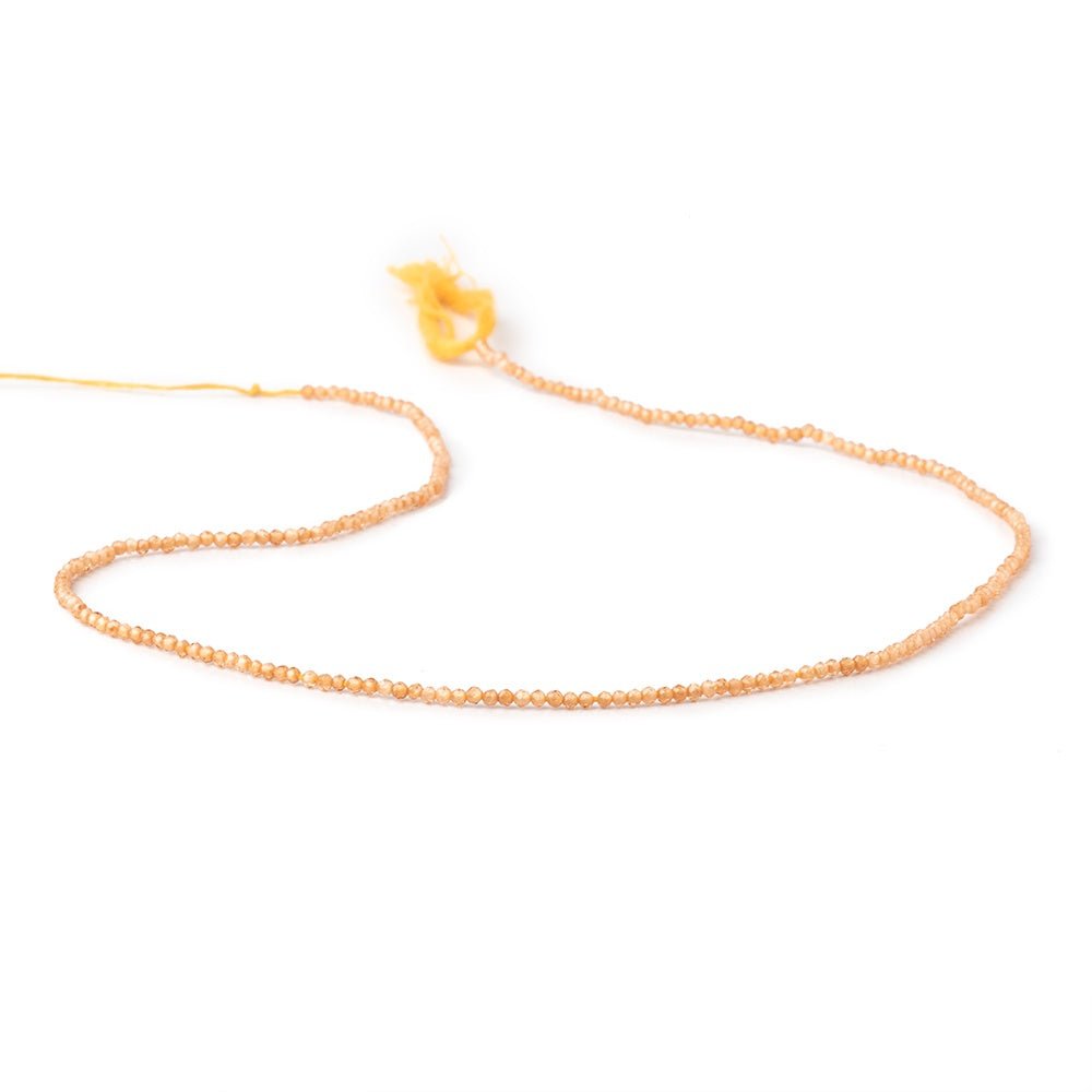 1.5mm Mandarin Garnet Micro Faceted Round Beads 12.5 inch 230 pieces AA (ONLINE ORDER ONLY)