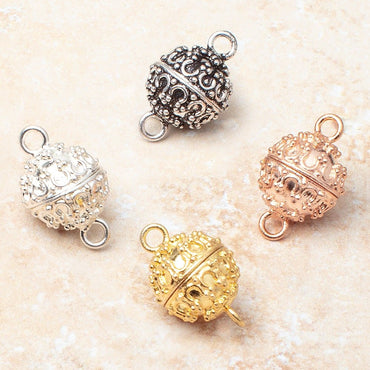 15mm Moroccan Design Round Magnetic Clasp 1 piece (ONLINE ORDER ONLY)