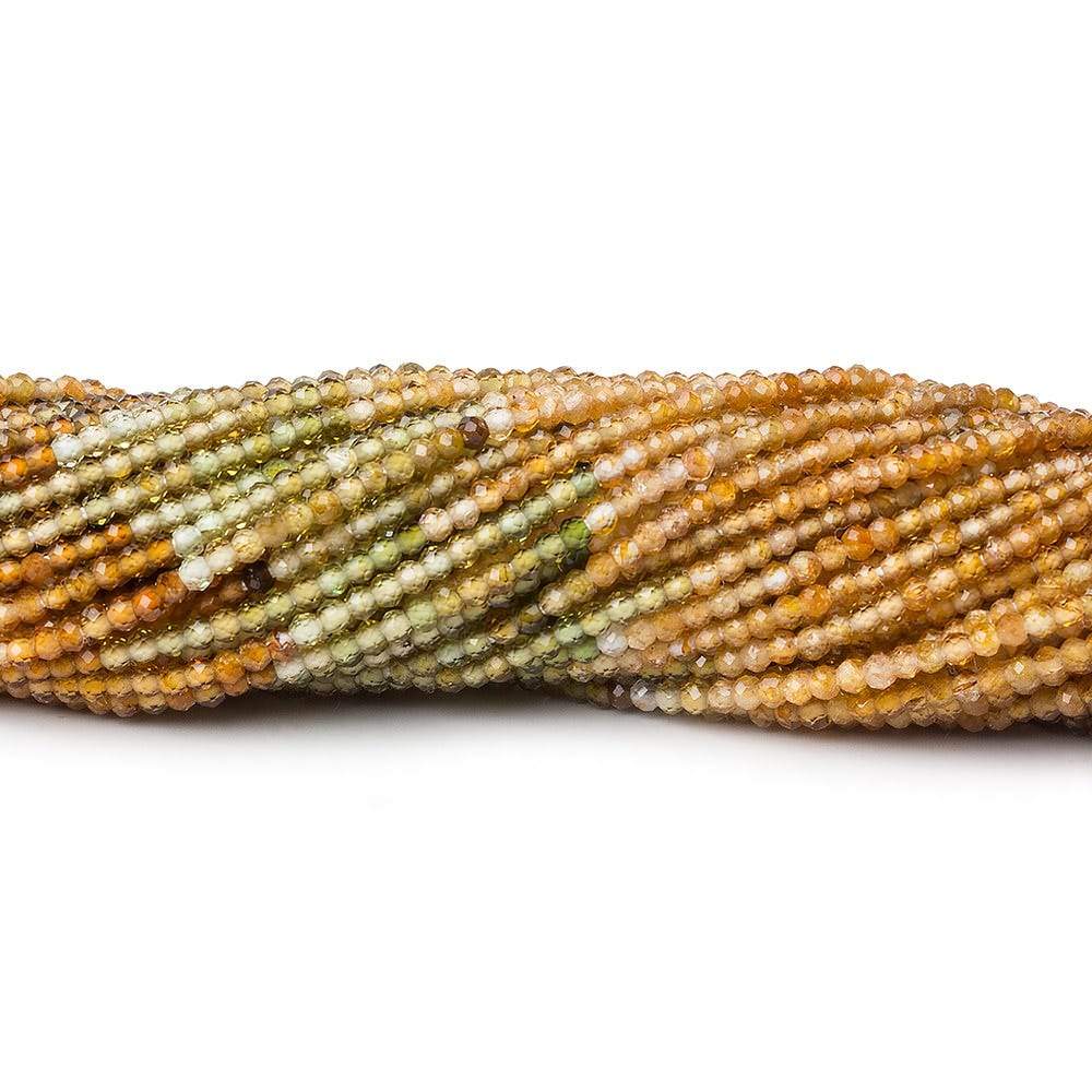 1.5mm Multi Color Tourmaline micro faceted round beads 13 inch 250 pieces AAA (ONLINE ORDER ONLY)